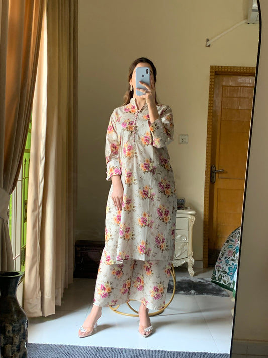 Haleema 2-Piece Pure Lawn Set – Long Length |