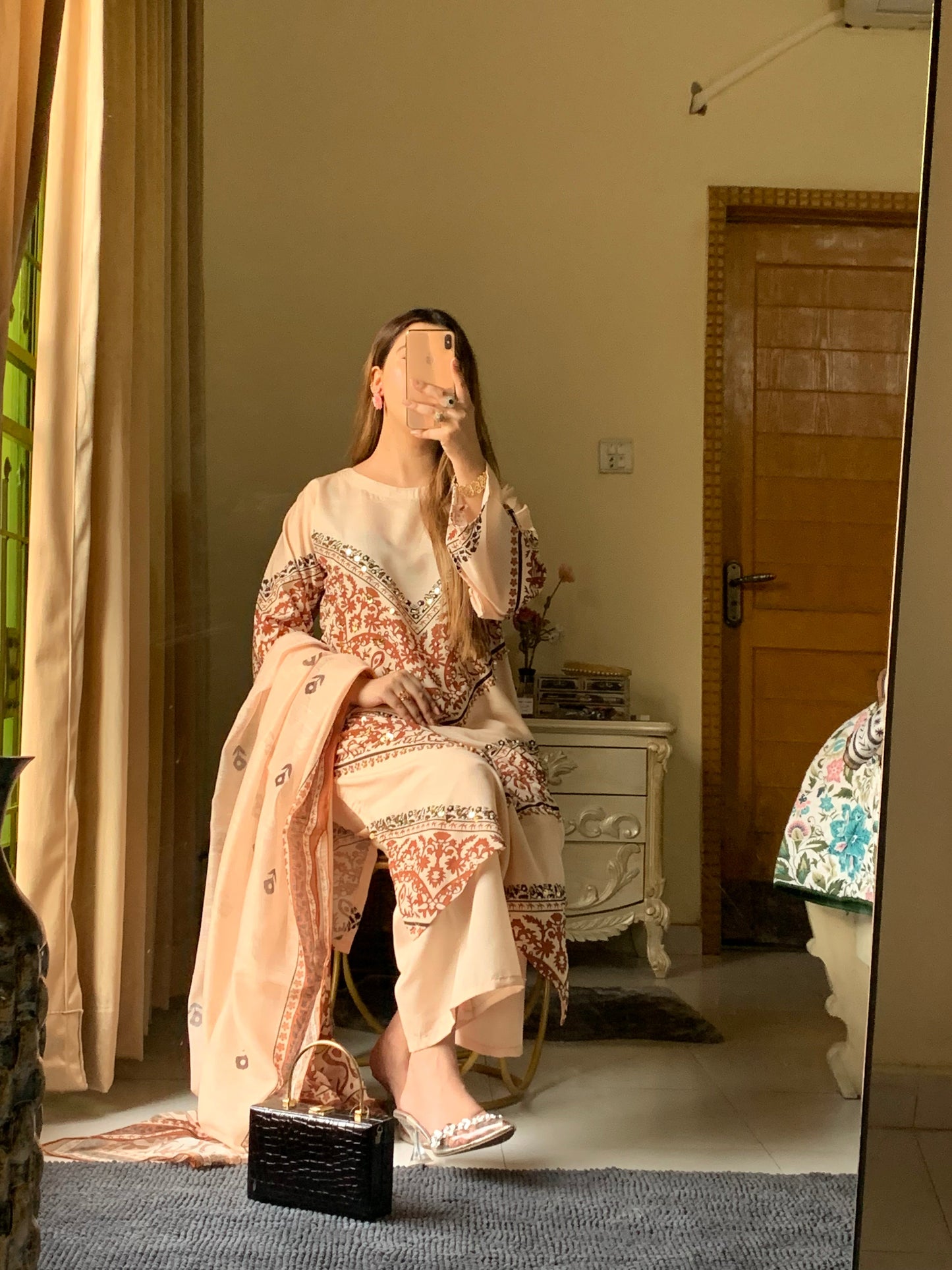 Simran Élegance Premium Silky Lawn Stitched 3-Piece Set