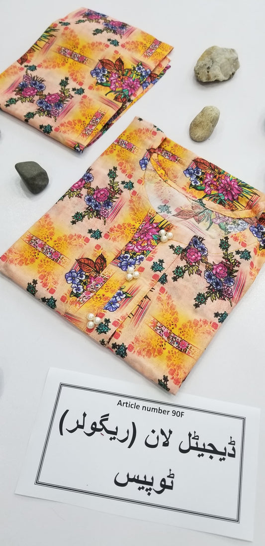 Vibrant Digital Lawn 2-Piece Suit for Women