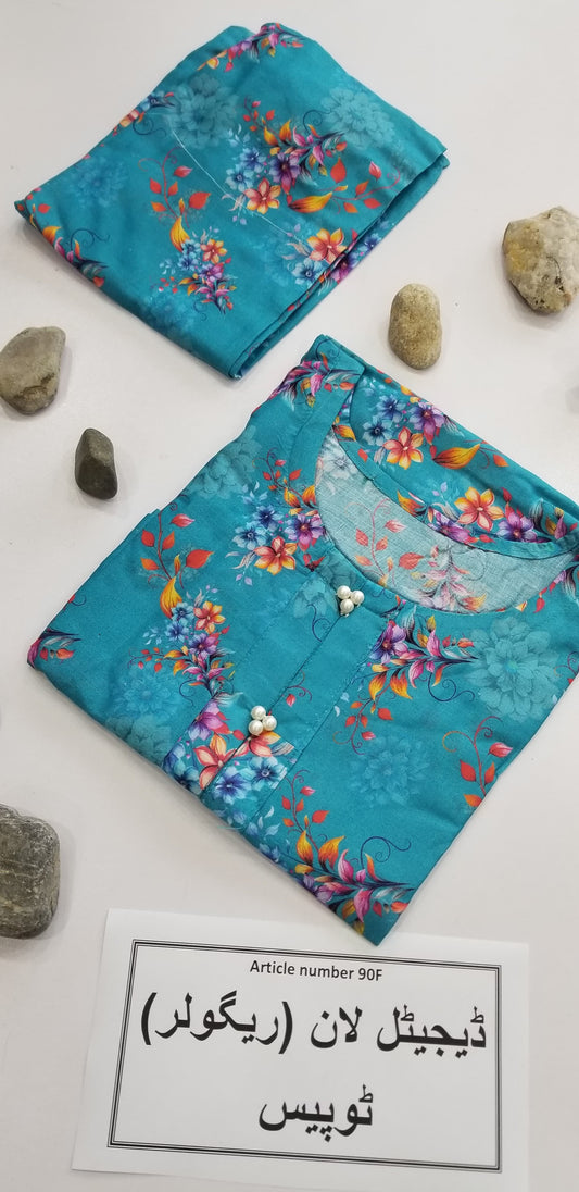 Vibrant Digital Lawn 2-Piece Suit for Women