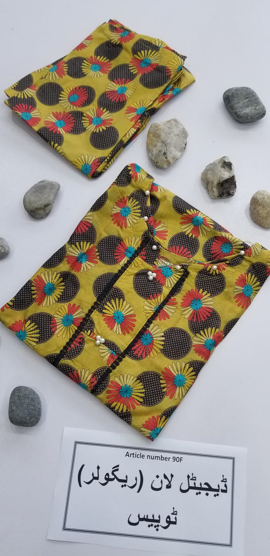 Vibrant Digital Lawn 2-Piece Suit for Women