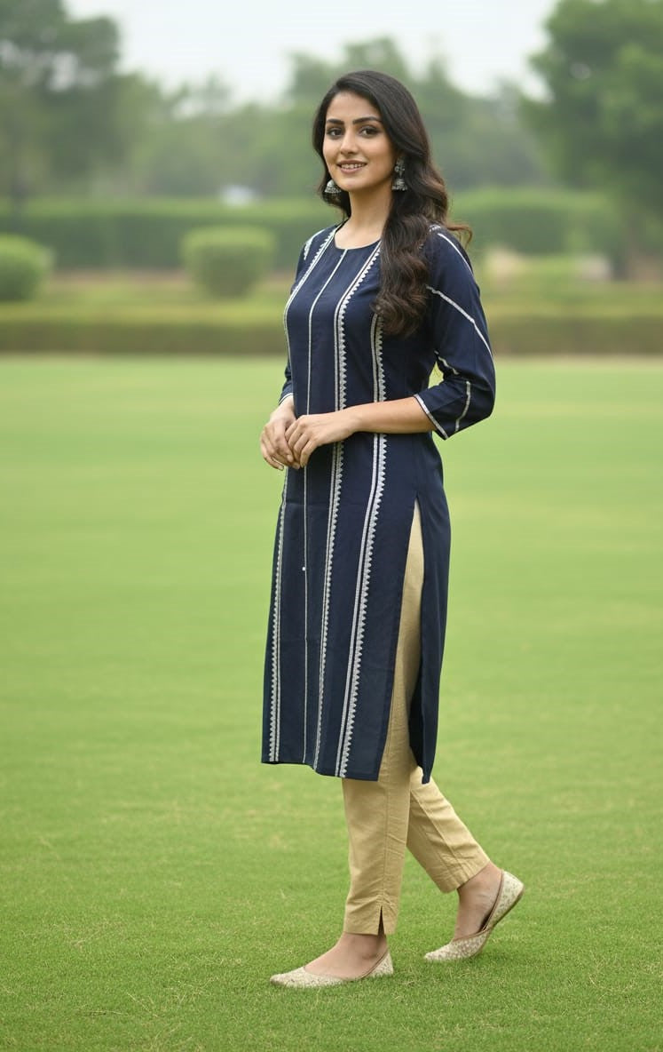 Linen 2-Piece Set with Elegant Gota Work – Perfect Blend of Tradition & Style (GREY) (65)