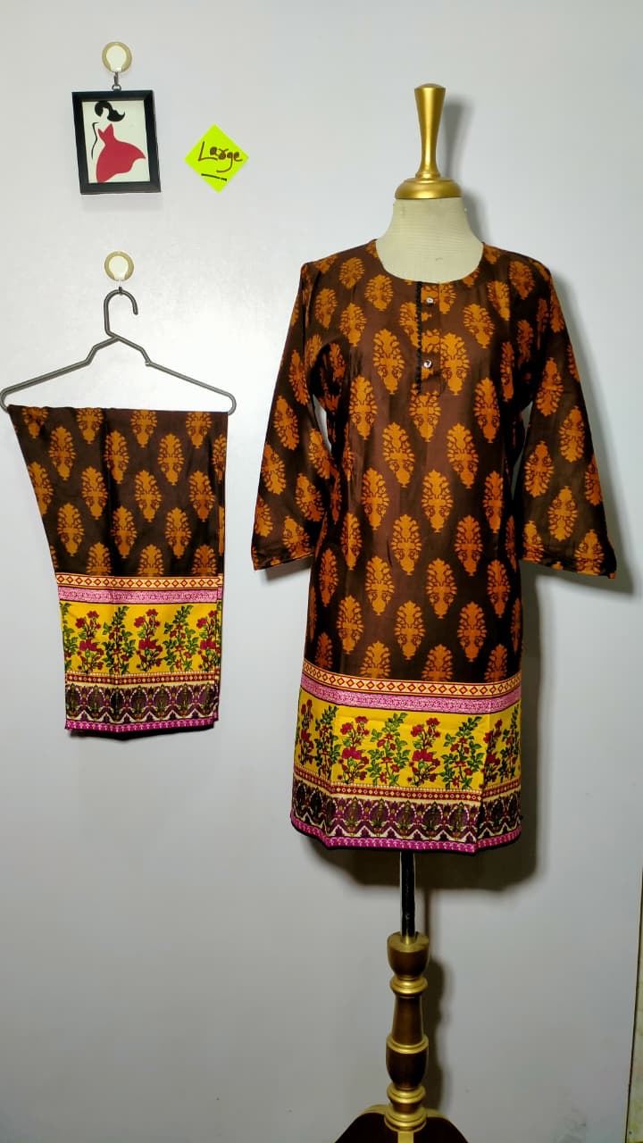 Stitched Printed Linen 2-Piece β Large Size (12)