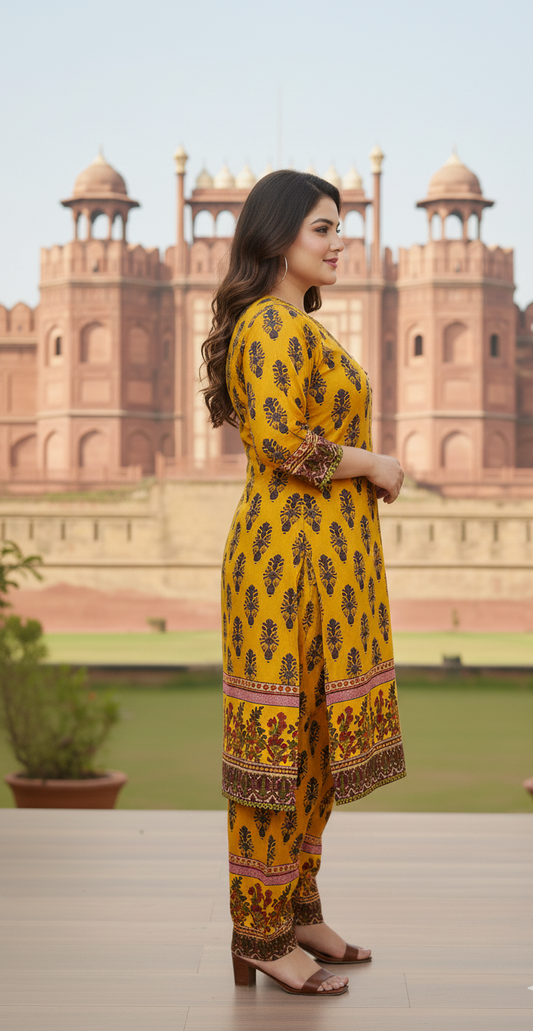 Stitched Printed Linen 2-Piece – Large Size (12)