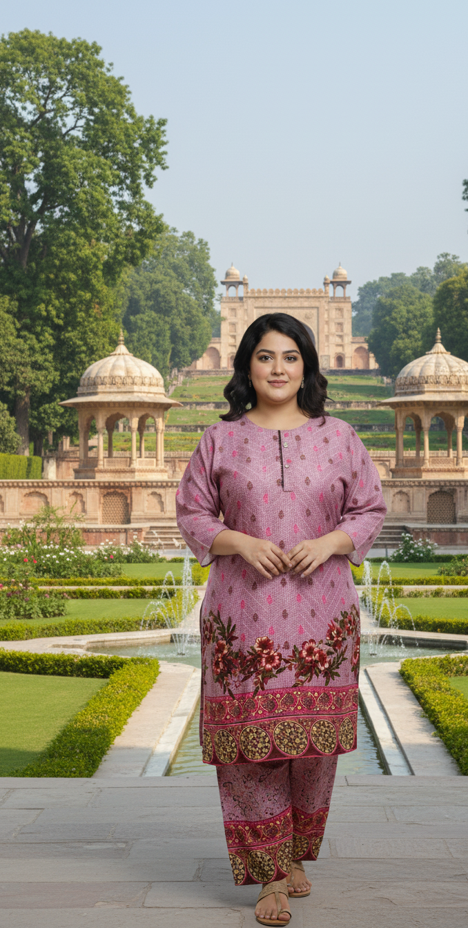 Stitched Printed Linen 2-Piece – Large Size (10)