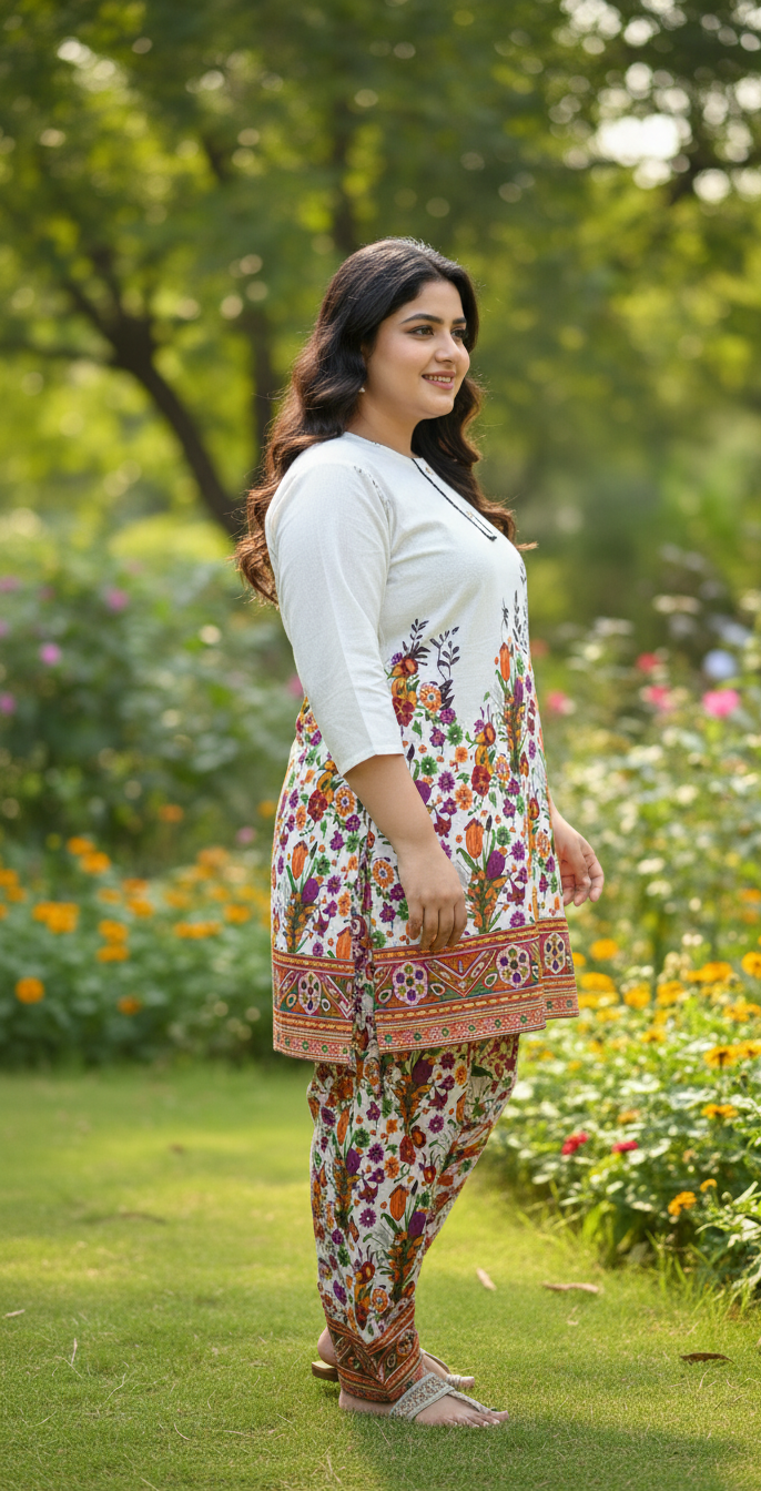 Stitched Printed Linen 2-Piece – Large Size (3)