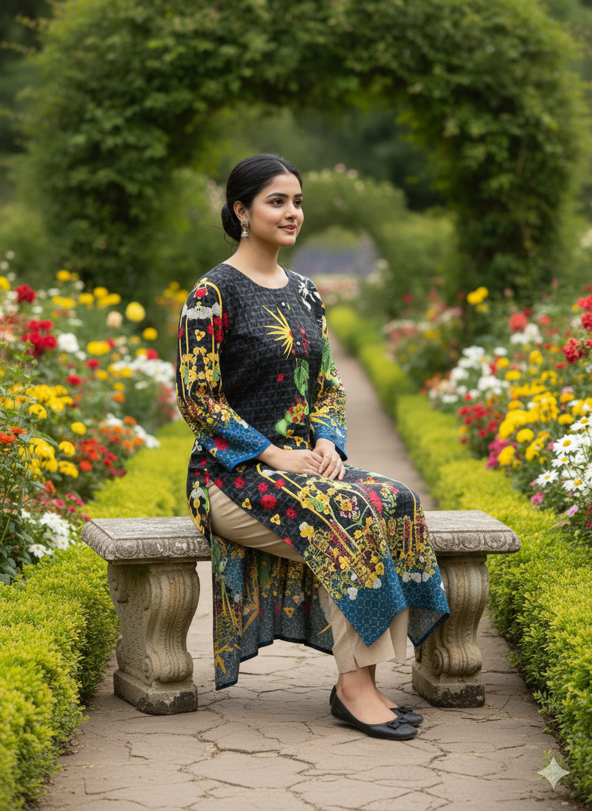 Stitched Classic Linen 2-Piece Outfit (102)