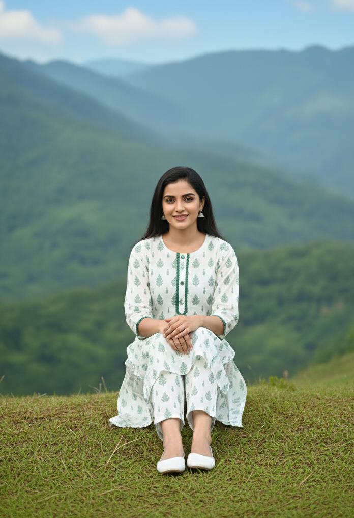 Ever Green SUMMER LINEN 2 PIECE(Plant) (92)