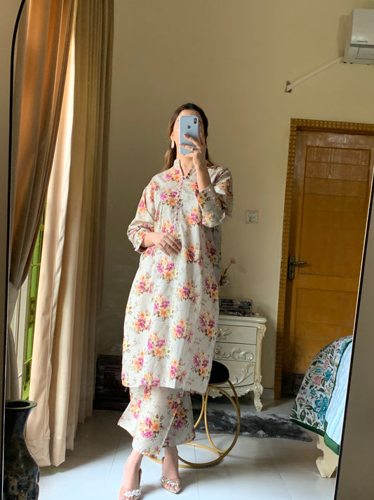 Haleema 2-Piece Pure Lawn Set – Long Length |