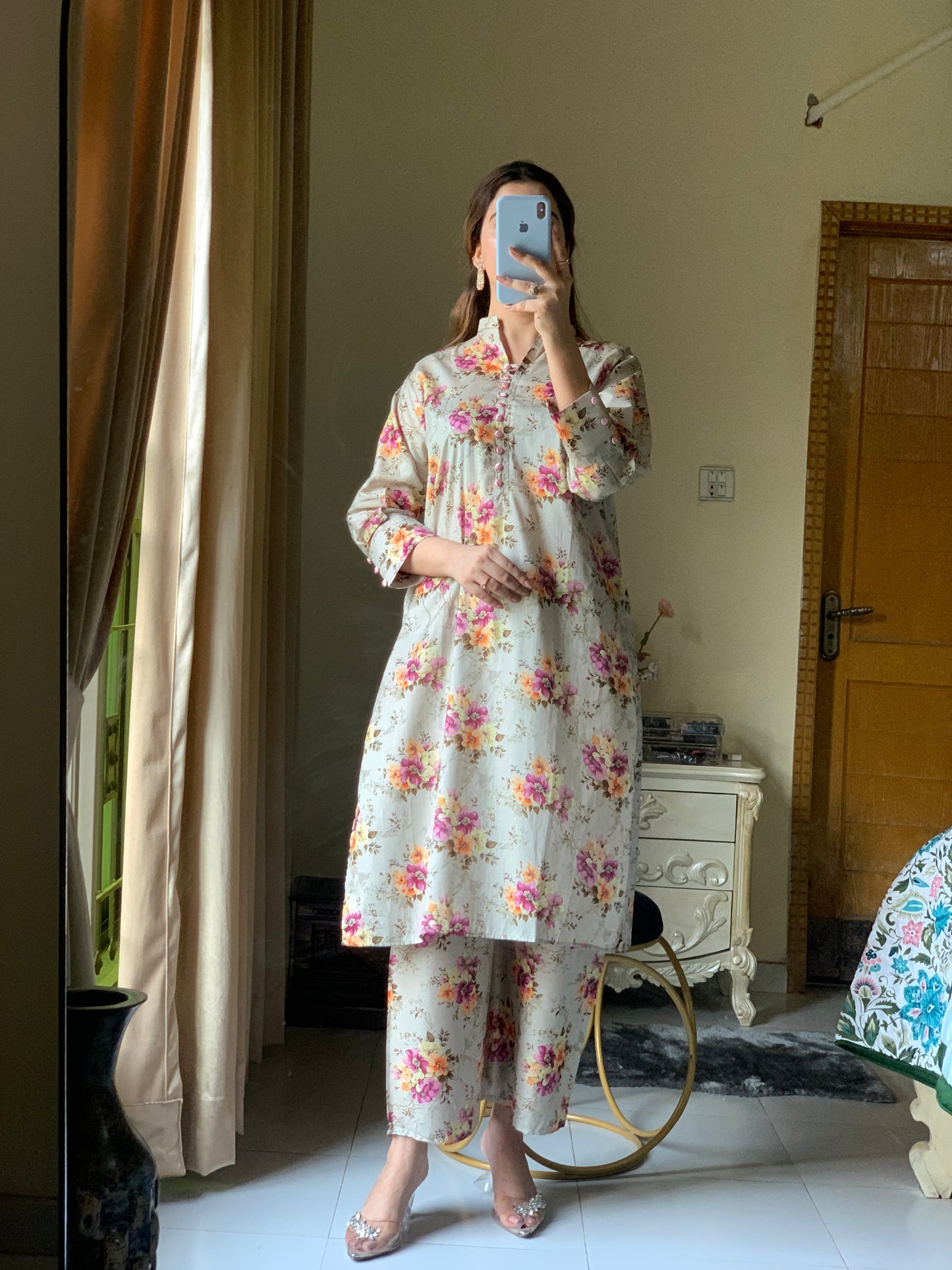 Haleema 2-Piece Pure Lawn Set – Long Length |