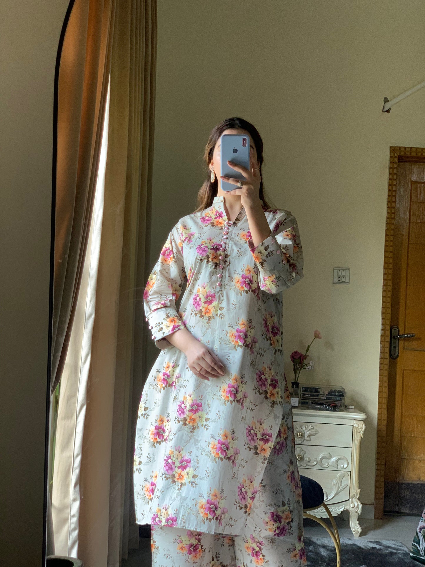 Haleema 2-Piece Pure Lawn Set – Long Length |