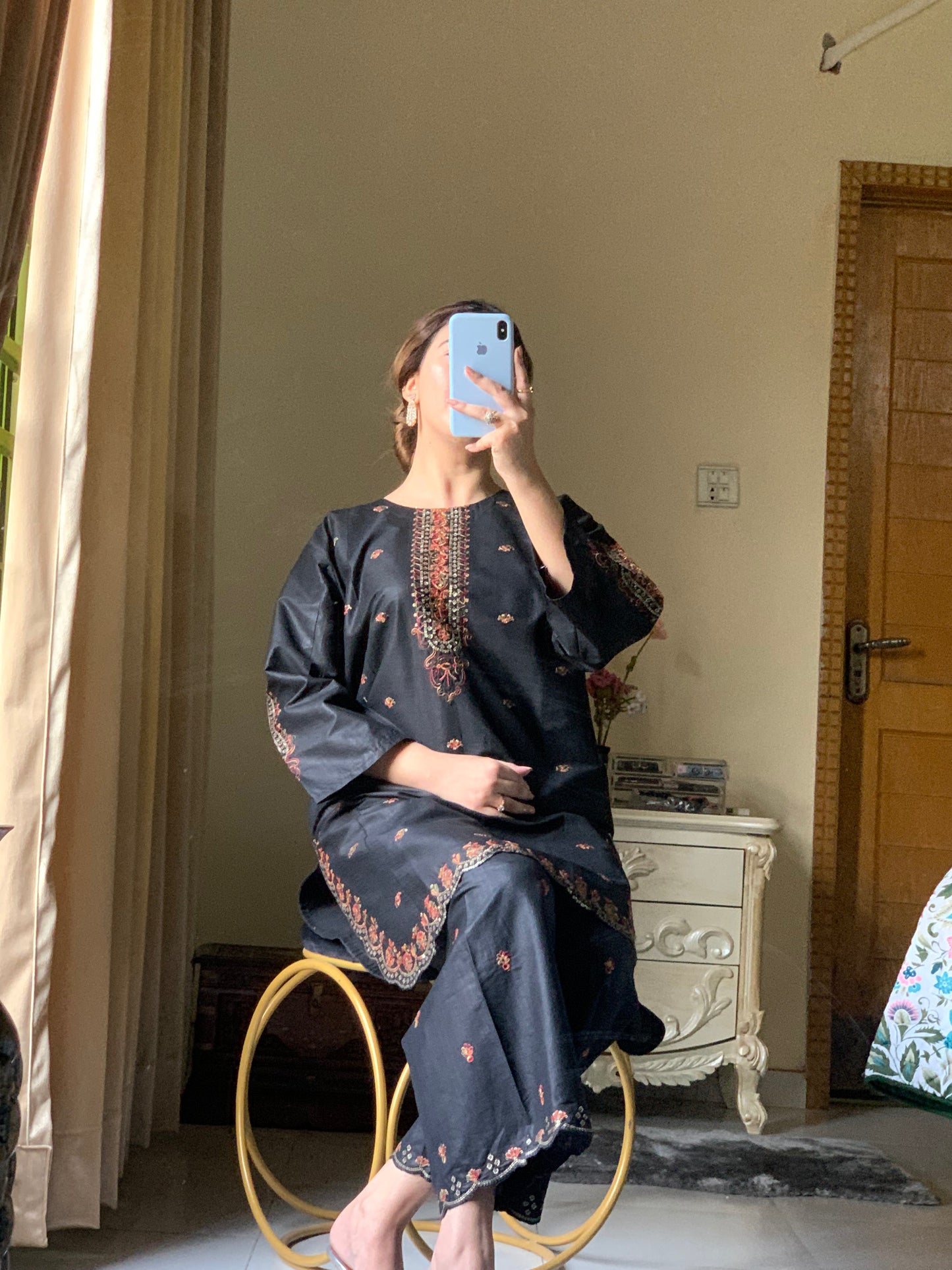 Kajal – Grace in Every Thread | Cotton Embroidered Elegance