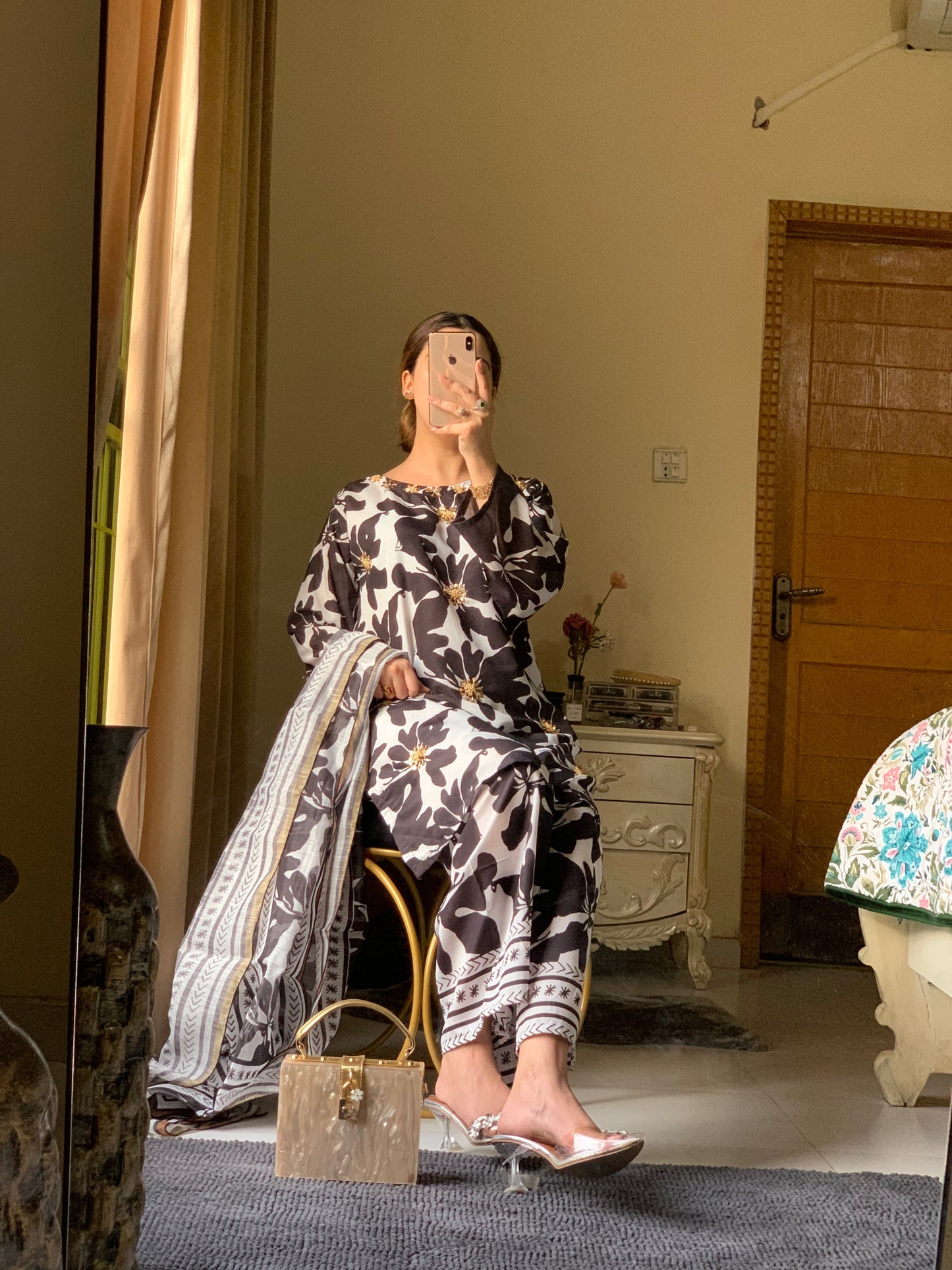 Aniqa Couture Longline Stitched Silken Lawn 3-Piece Collection