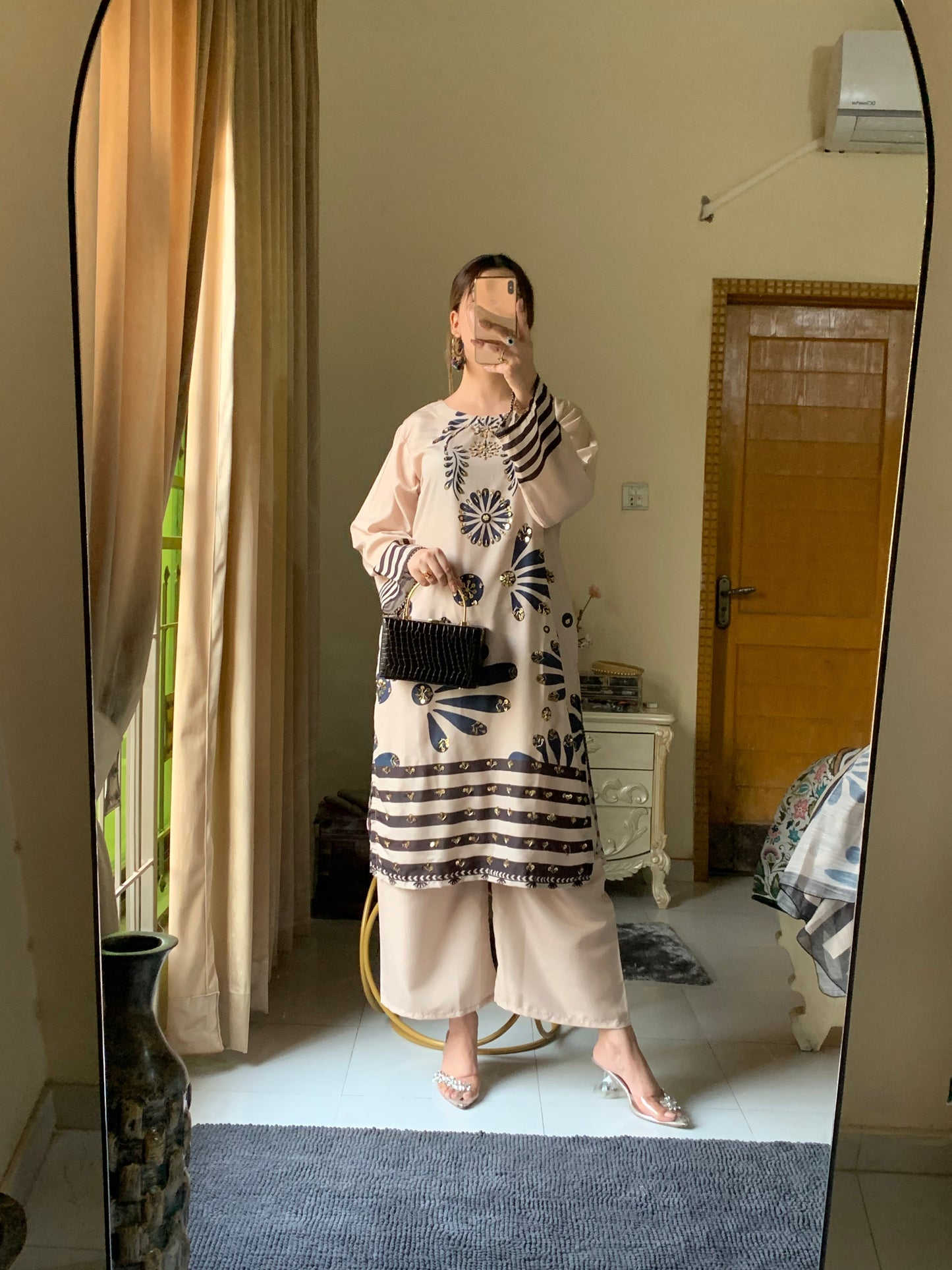 Huria Opulence Longline Stitched Silken Lawn 3-Piece Collection