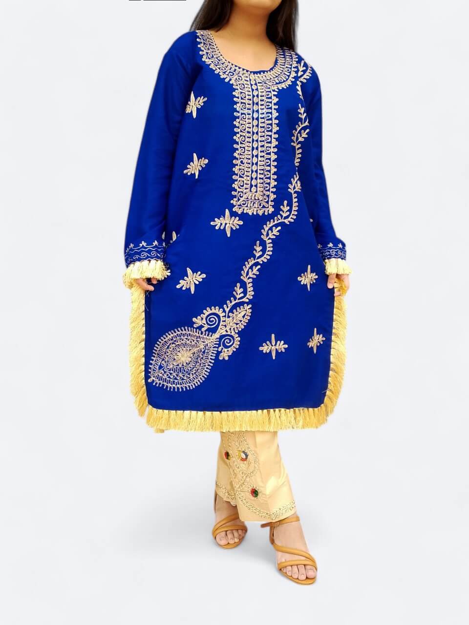 Premium Black Embroidered Shirt & Trouser Set for Women