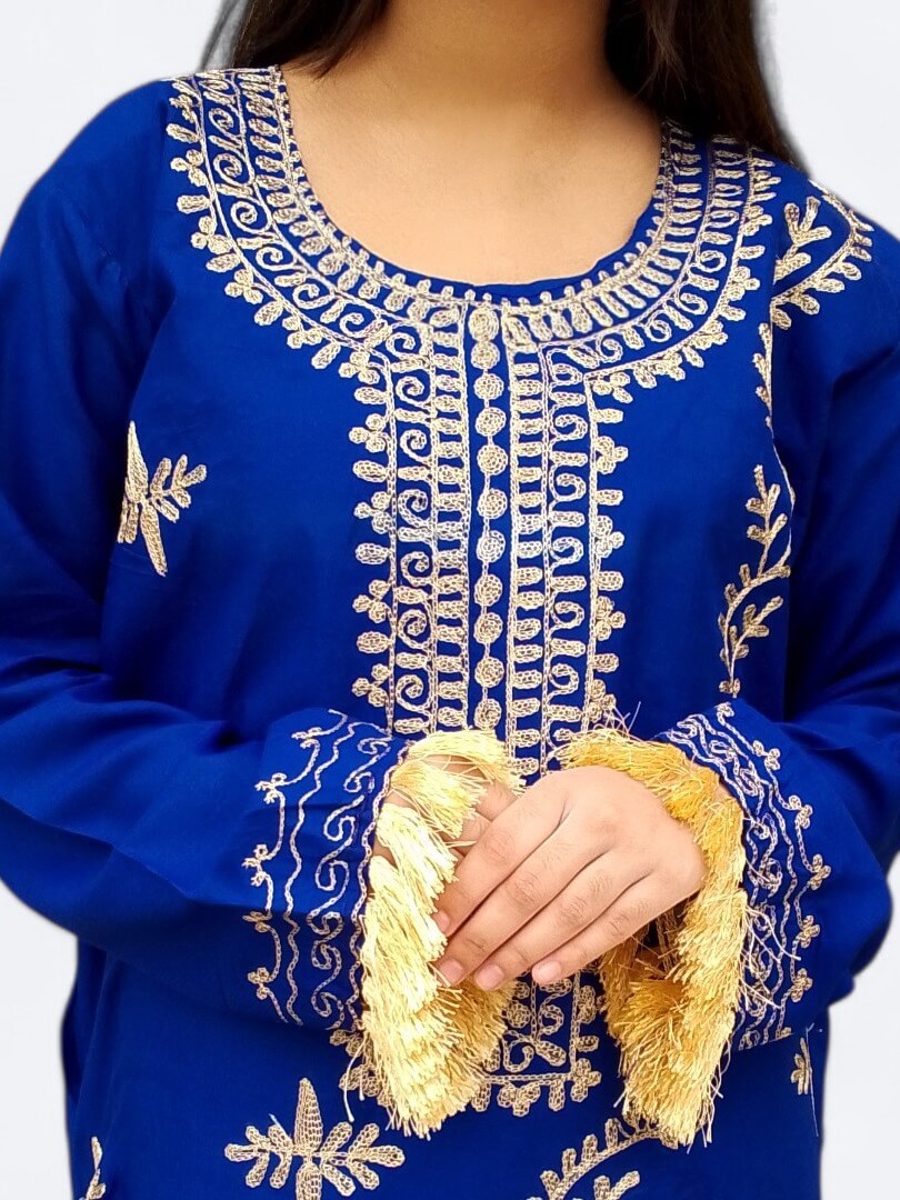 Premium Black Embroidered Shirt & Trouser Set for Women