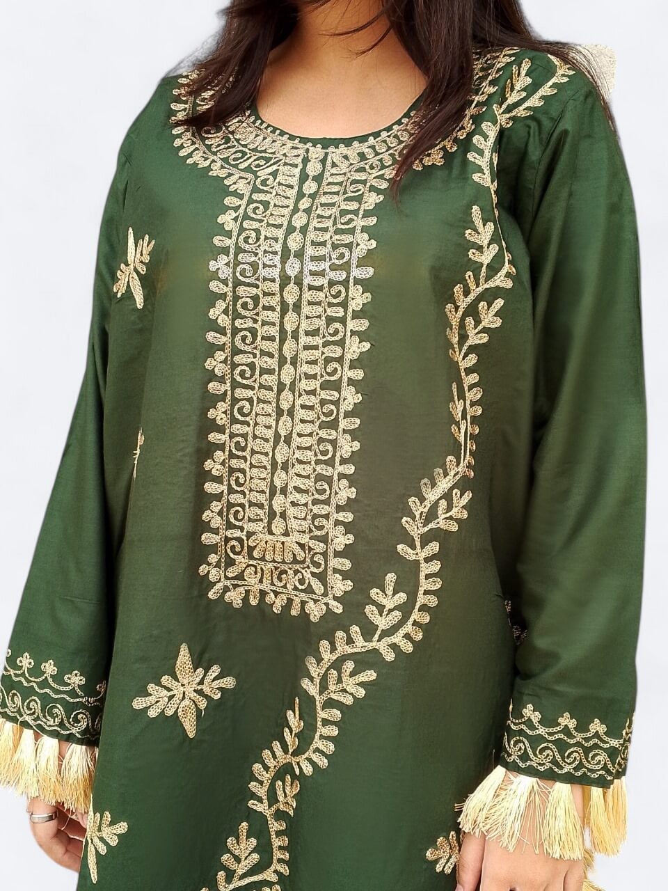 Premium Black Embroidered Shirt & Trouser Set for Women