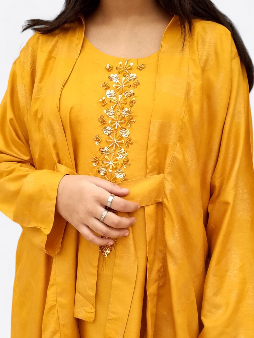 Gown Style: Elegant Steam Printed Set