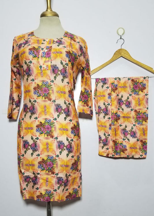 Vibrant Digital Lawn 2-Piece Suit for Women