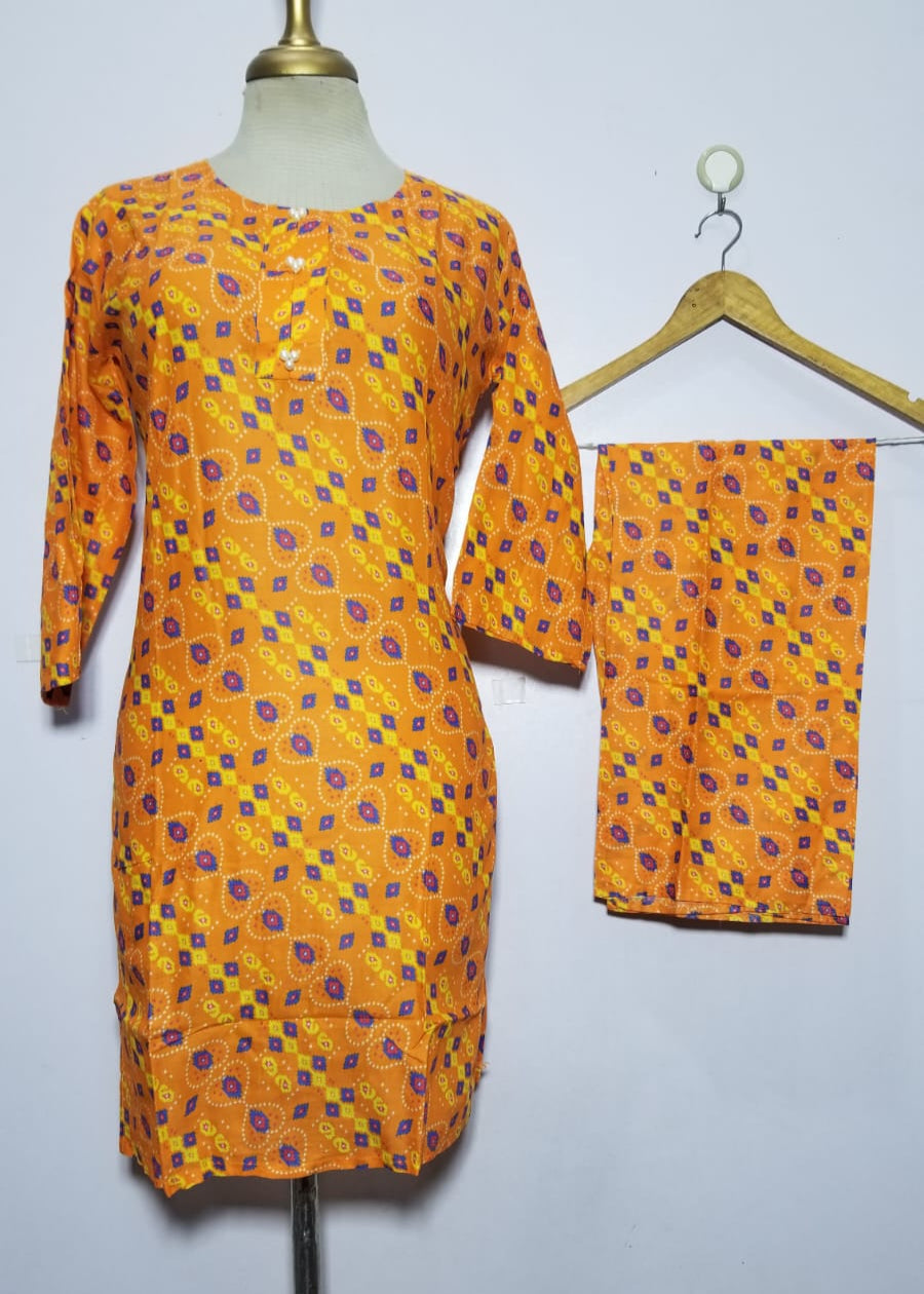 Vibrant Digital Lawn 2-Piece Suit for Women