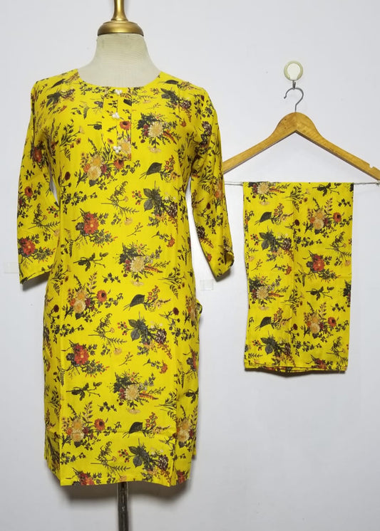 Vibrant Digital Lawn 2-Piece Suit for Women