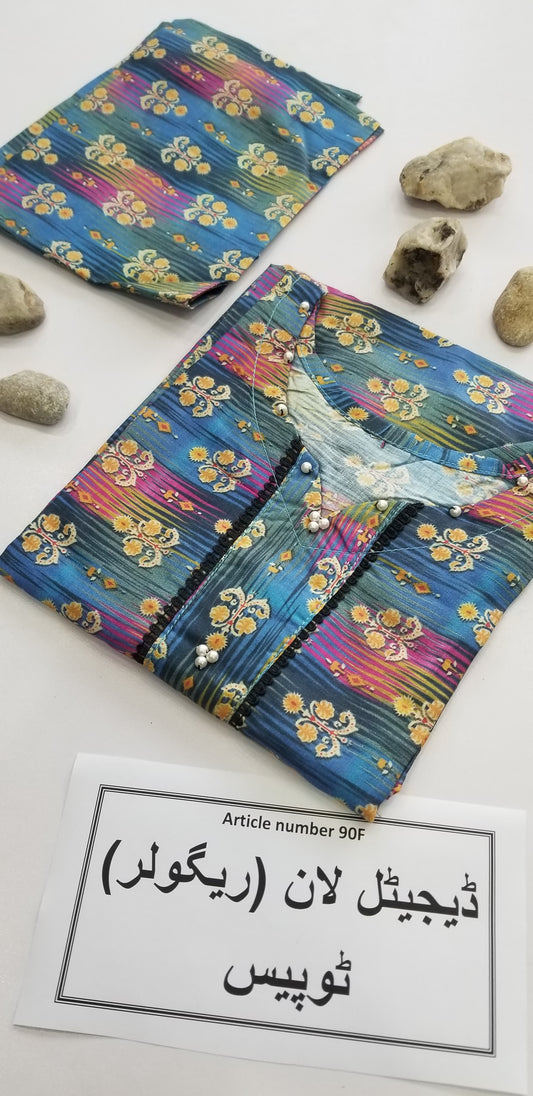 Vibrant Digital Lawn 2-Piece Suit for Women