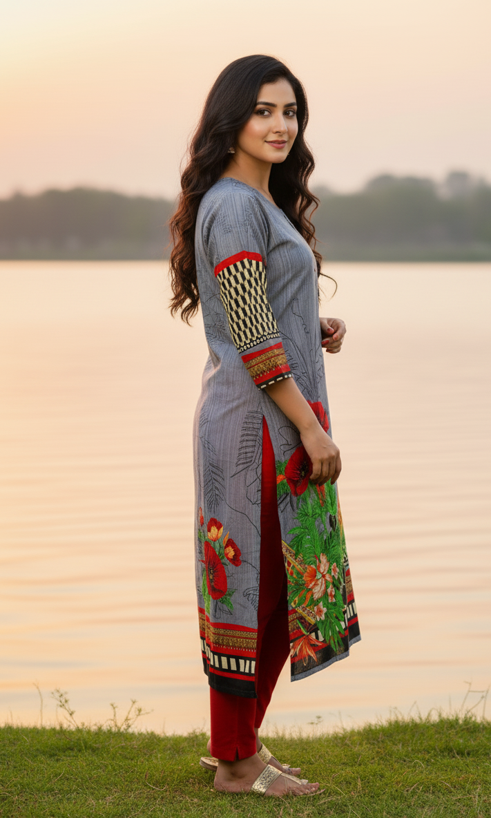 Stitched Classic Linen 2-Piece Outfit (3)